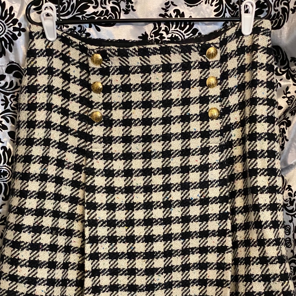 Talbots tweed houndstooth skirt 12p